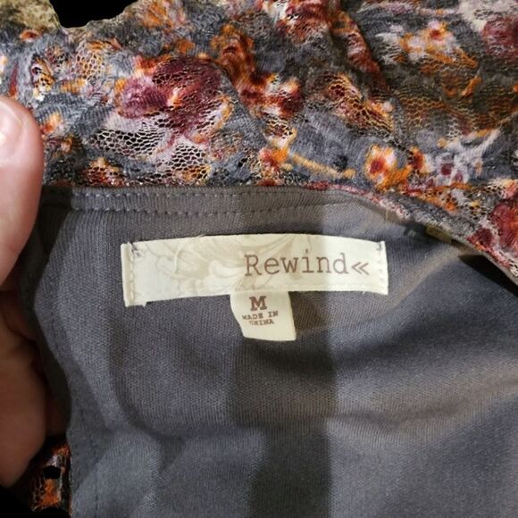 Rewind Sleeved Skater Dress Womens SZ Medium Lace Grunge Whimsygoth Fairy Punk - Picture 3 of 4